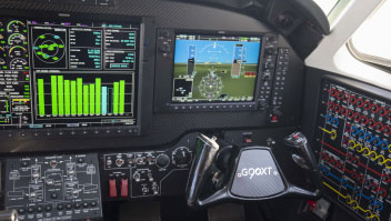 Garmin glass cockpit in the G90XT